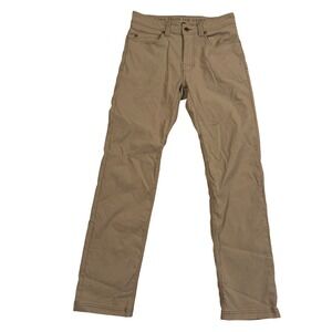 Prana Zion Slim Fit Pants Mens 30x32 Tan Khaki Nylon Stretch Hiking Outdoor